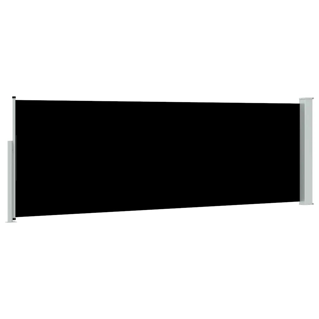 Tenda Laterale Retrattile per Patio-Tenda parasole per balcone 100x300 cm Nera