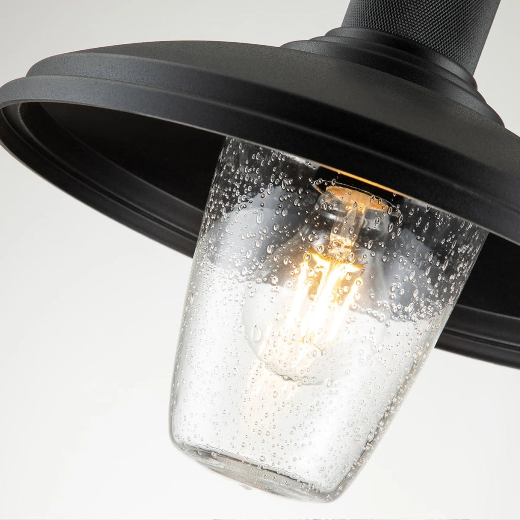Applique esterna nera testurizzata E27 40W Allenbury