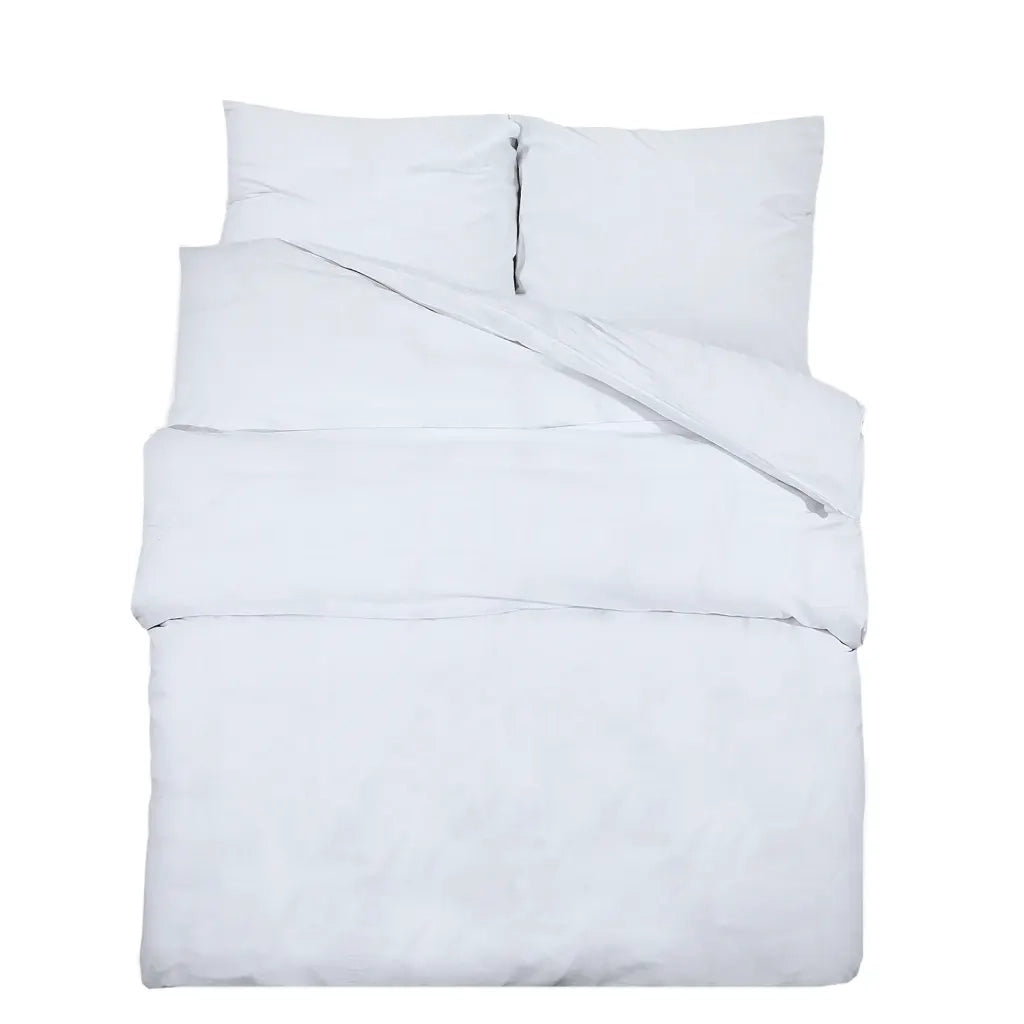 Set Copripiumino Bianco 140x200 cm in Cotone 136161