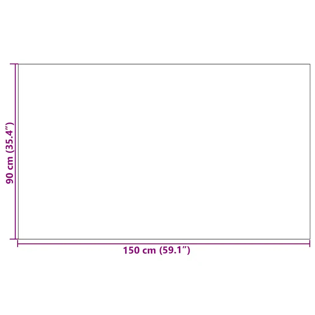 Tappetino Grigio e Nero 90 x 150 cm 100% Poliammide 4100772
