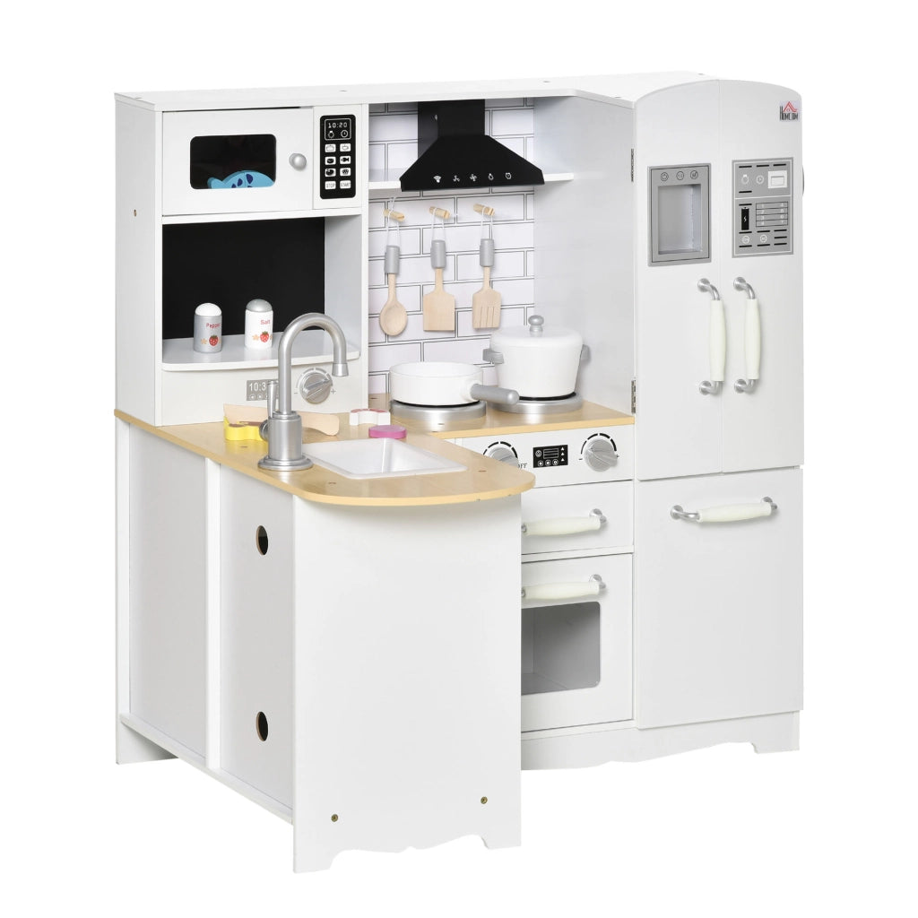 Cucina Giocattolo per Bambini ¨C Minimal ¨C Legno, Bianco, 82x65x87 cm