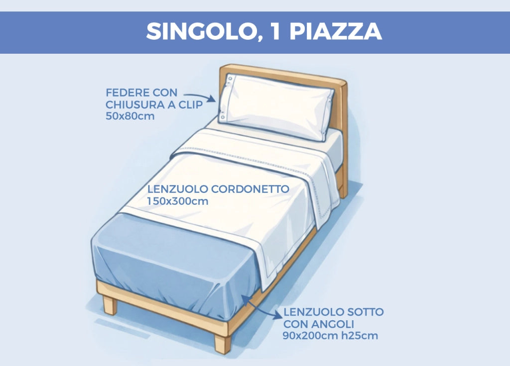 Completo Lenzuola Letto In 100% Cotone Made Italy Disegno Pois - Singolo - Beige