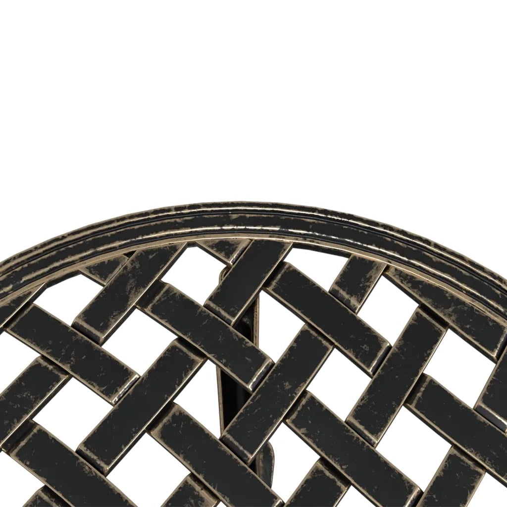 Tavolo da Giardino | Tavolino da esterno Bronzo ?48x53 cm in Alluminio Pressofuso
