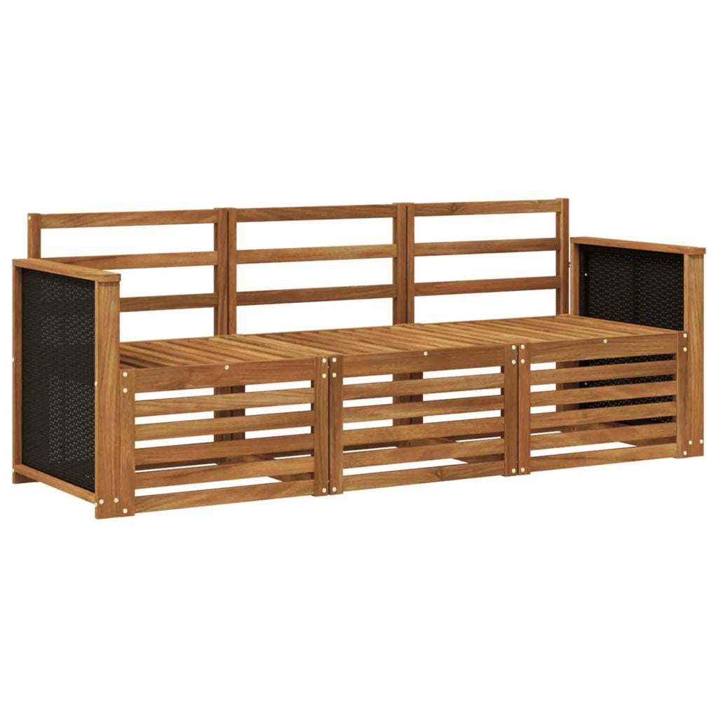 Set divani 3 pz Legno di Acacia Massello 3383950