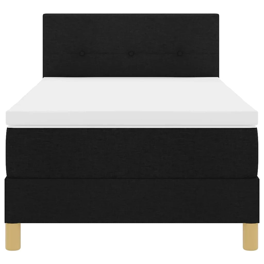 Letto a Sorgente LED con strisce LED Nero 90 x 190 cm Tessuto 3342403