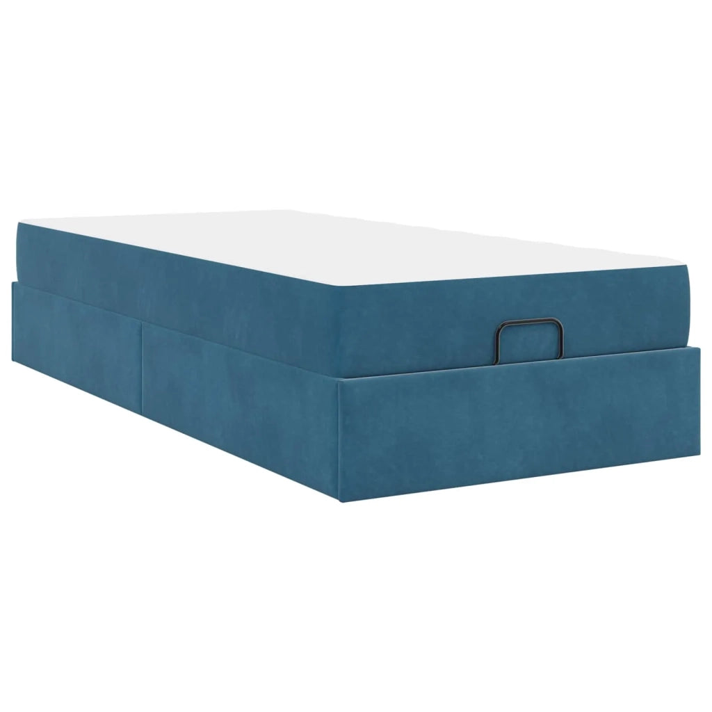 Struttura letto con materasso 2 pcs-Giroletto Blu Velluto