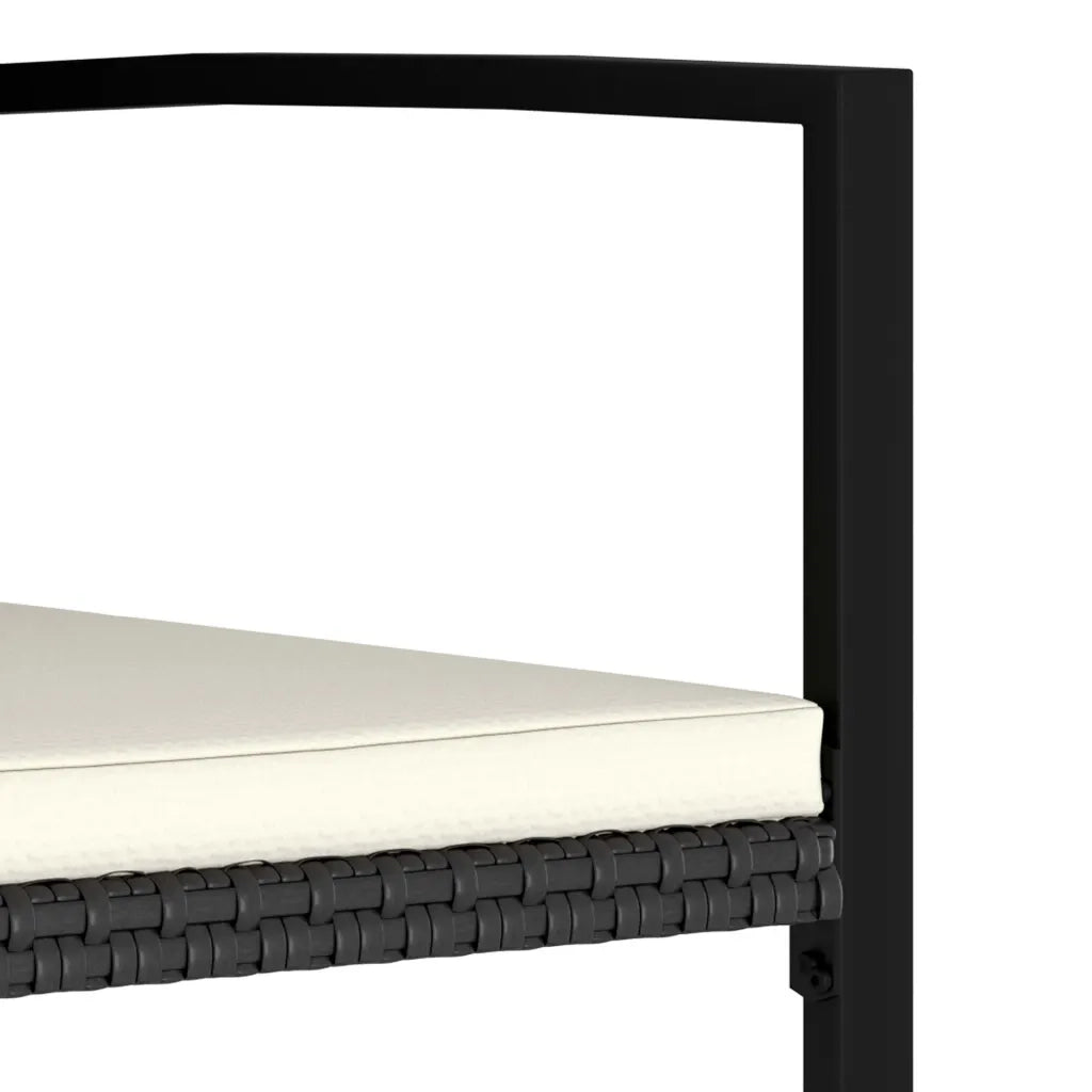 Set da Pranzo da Giardino 9 pz in Polyrattan Nero 3065710