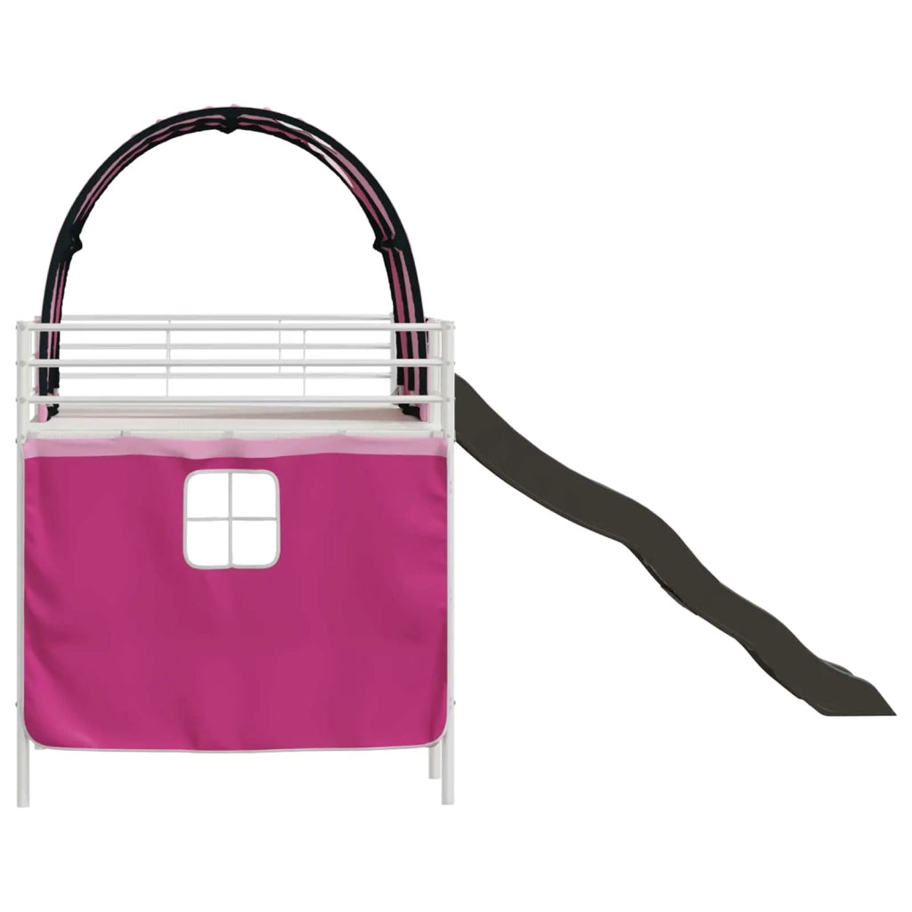 Struttura del letto loft per bambini Bianco e Rosa 90 x 200 cm 42020867