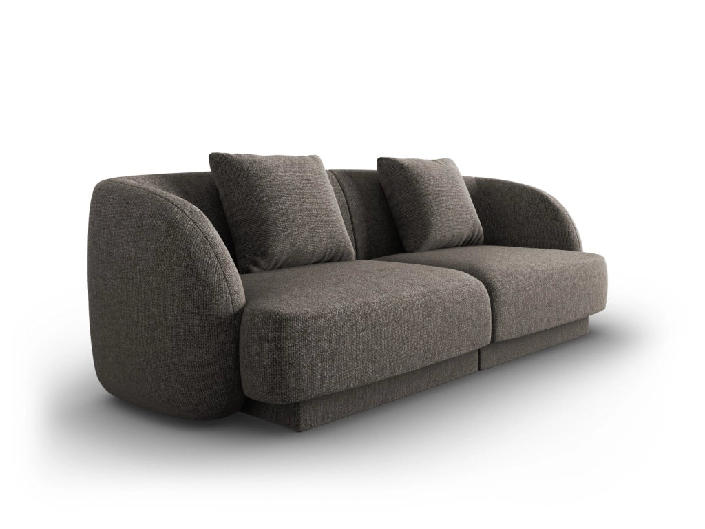 Cosmopolitan Design - Divano "Tulum" 2 posti in ciniglia grigio 