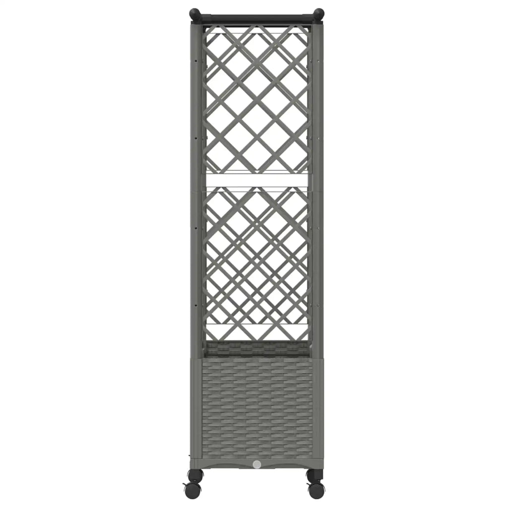 Letto Rialzato con Griglia e Tetto Grigio Chiaro PP 3423032