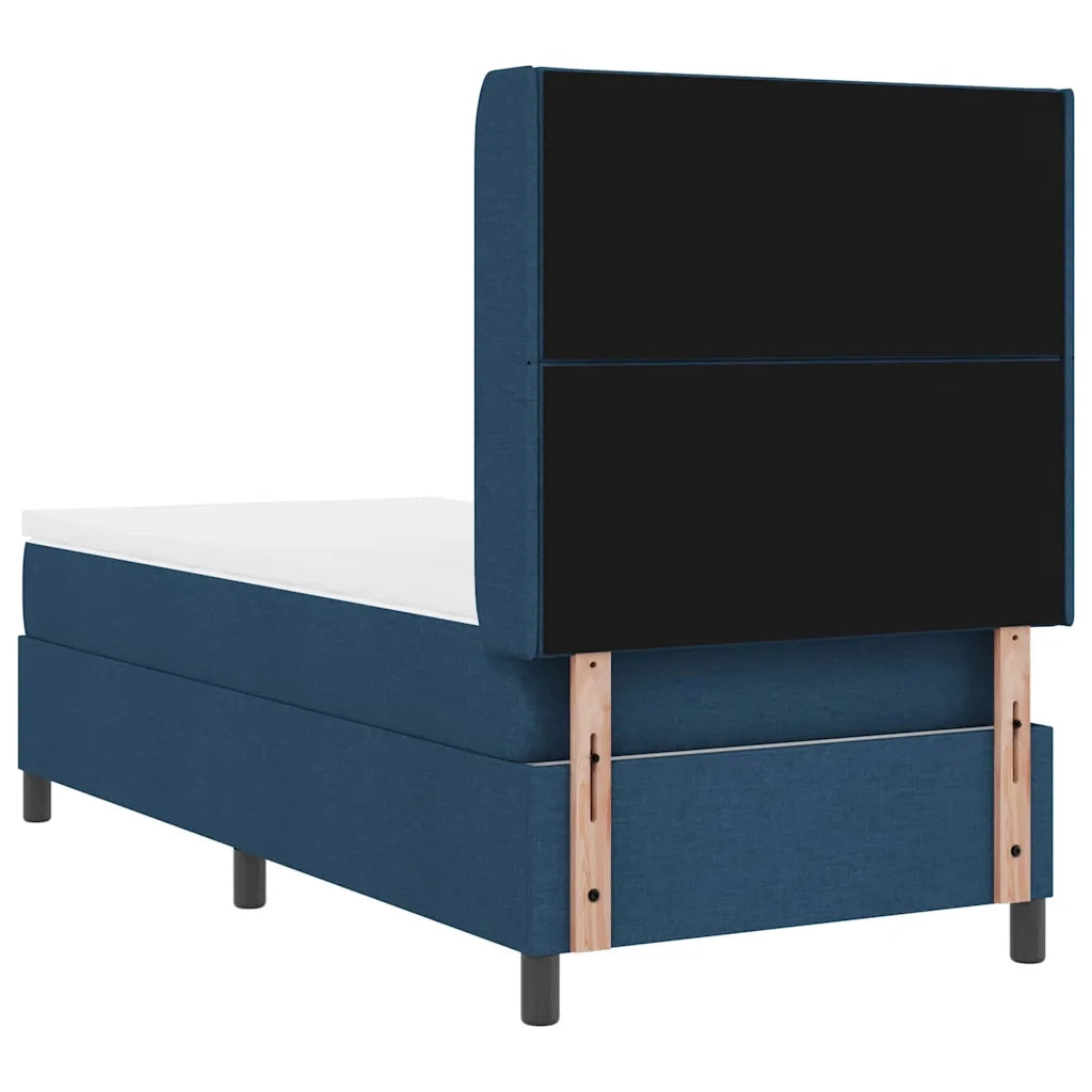 Letto a Sorgente LED con materasso Blu 100 x 200 cm Tessuto 3343559