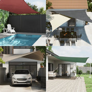 Parasole a Vela Oxford Triangolare 5x5x5 m Beige 42296
