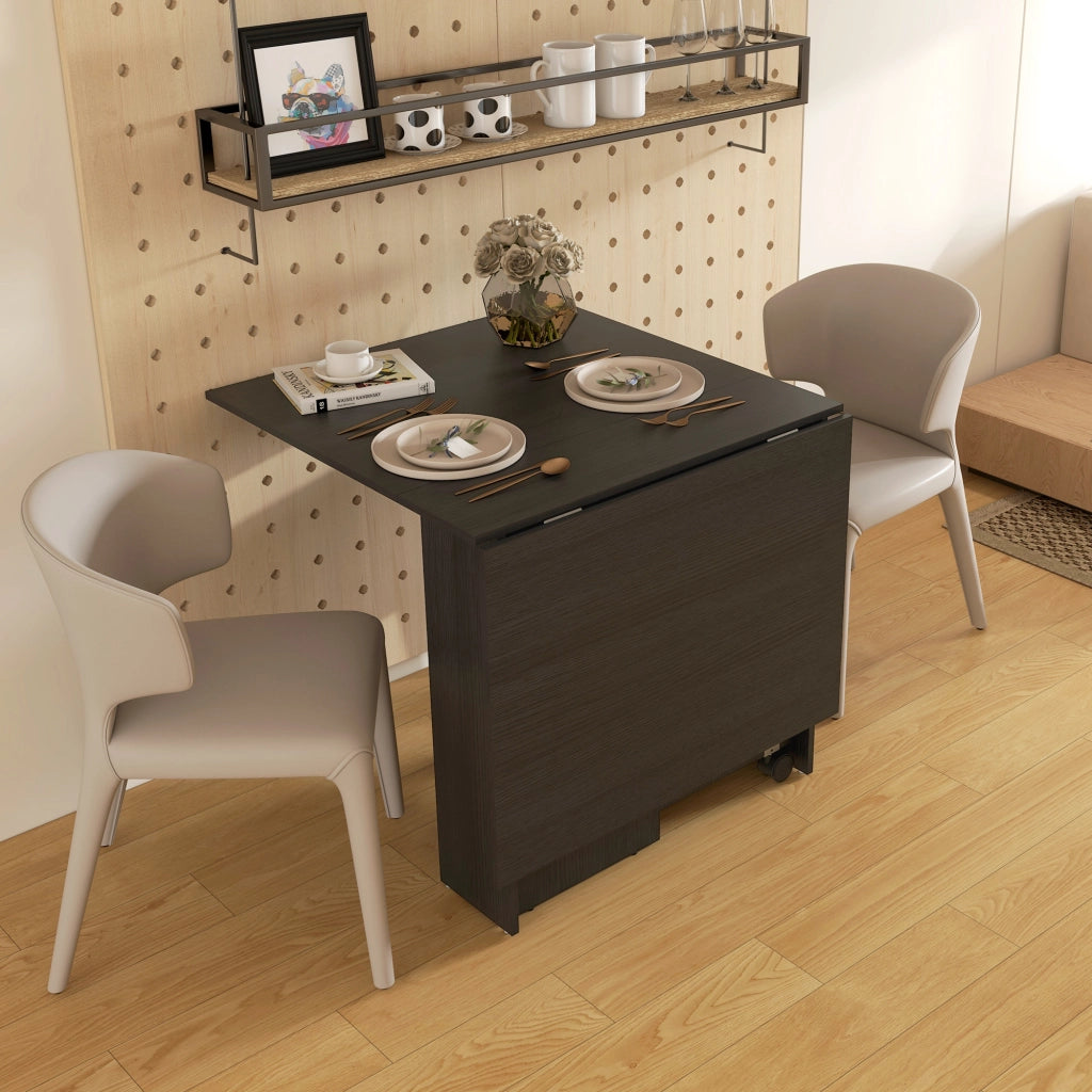 Tavolo Pieghevole per 6 Persone con Ruote ¨C Minimal ¨C Nero