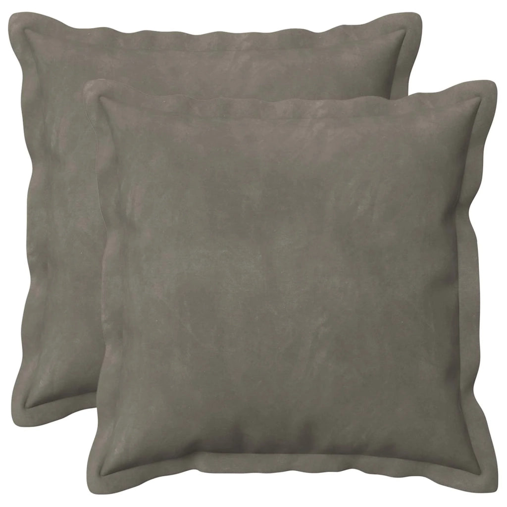 Federa 2 pcs HOUTEN Grigio Chiaro 45 x 45 cm Velluto 918538