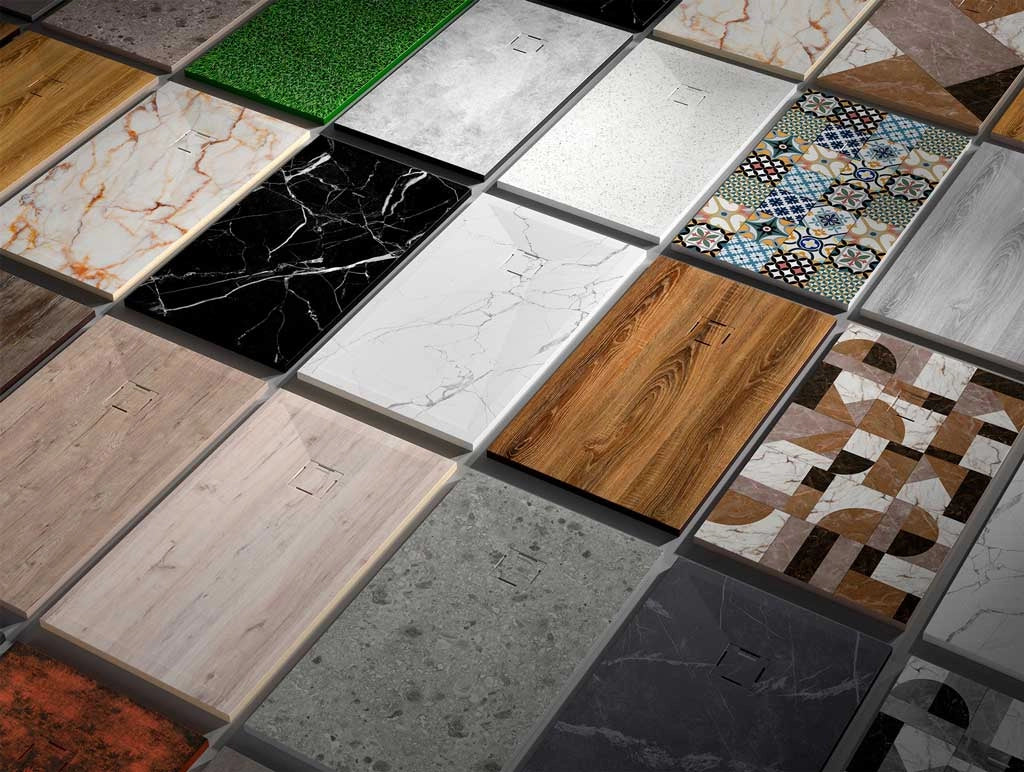 PIATTO DOCCIA MODELLO 3D - COLORE NATURE - 90 X 90 