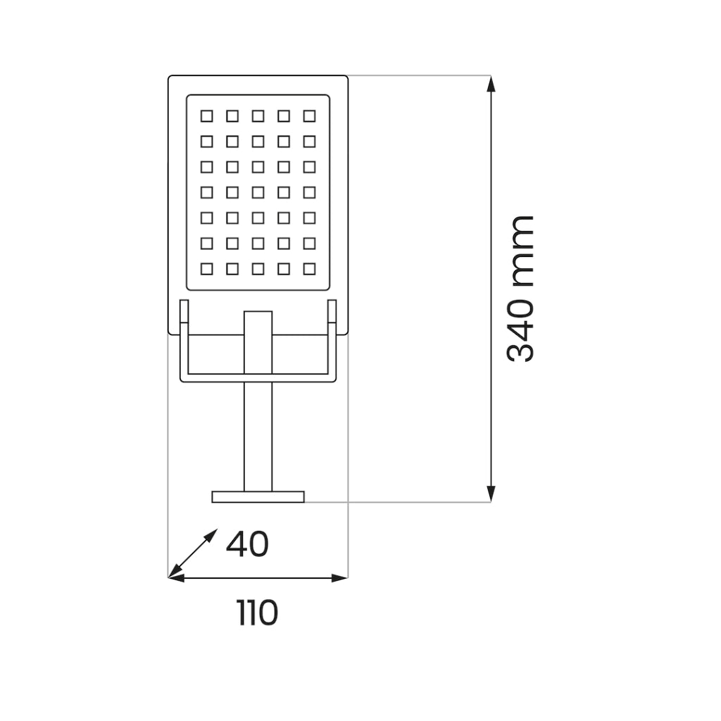 Applique solare esterna nera LED 1,2W 6500K IP44 Eko-Light