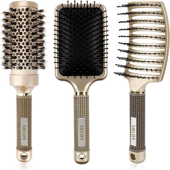 Spazzole a forma rotonda - Borsetta per capelli professionale compatta -