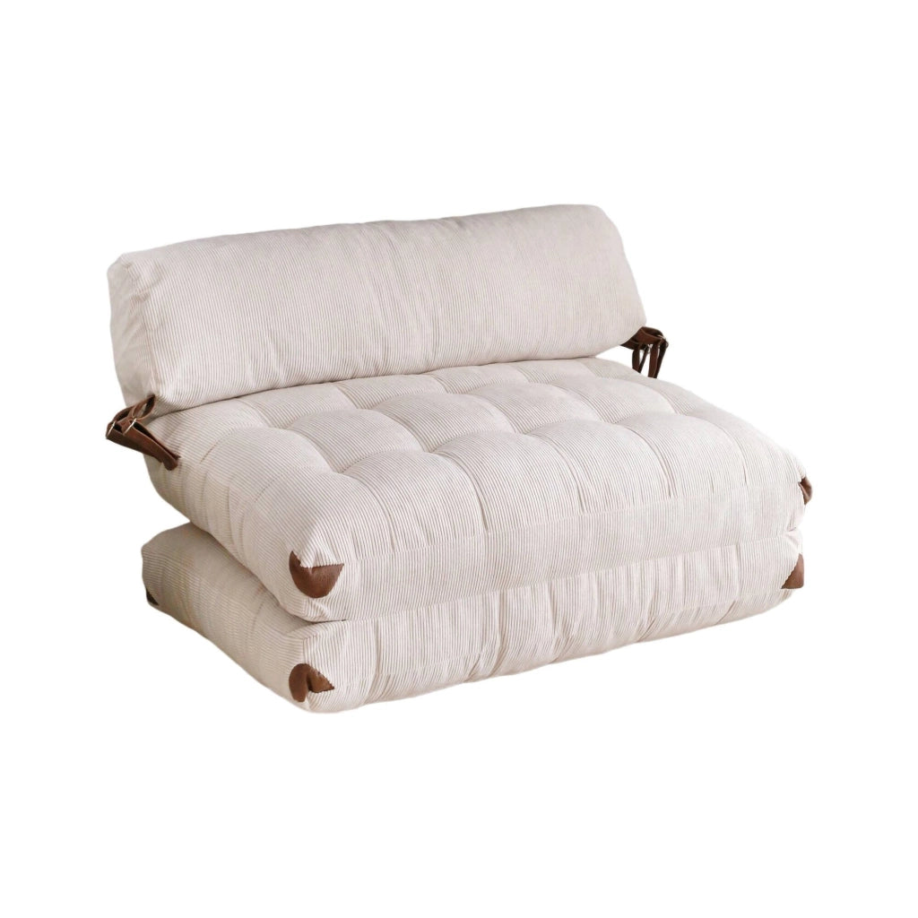 Surigae, Divano Letto 2 Posti Contenitore, 120x75 cm Bianco