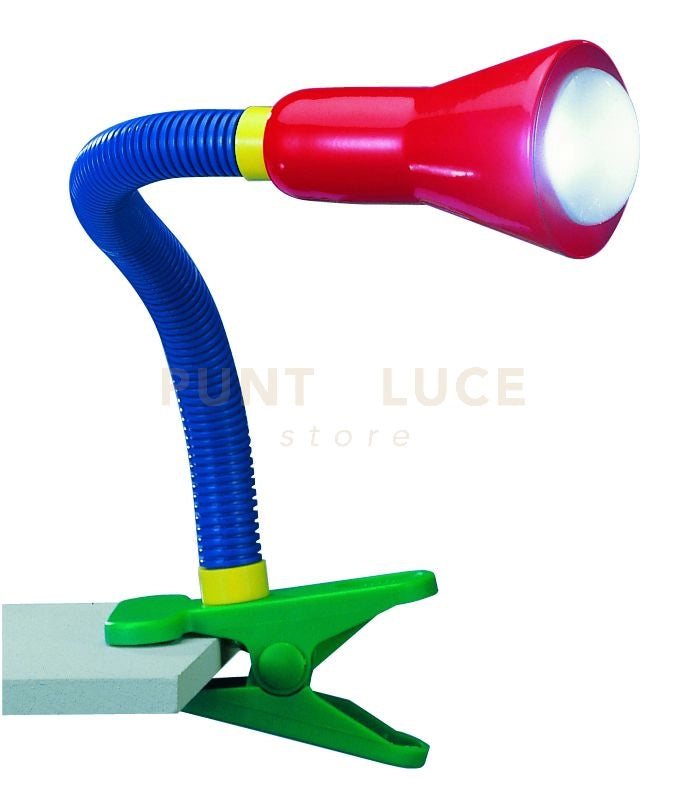 FLEXO PINZA FLESSIBILE + SPOT MULTICOLORE  H30CM ATTACCO E14