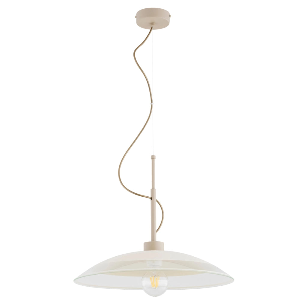Lampada a sospensione moderna beige NERI E27 15W Alfa