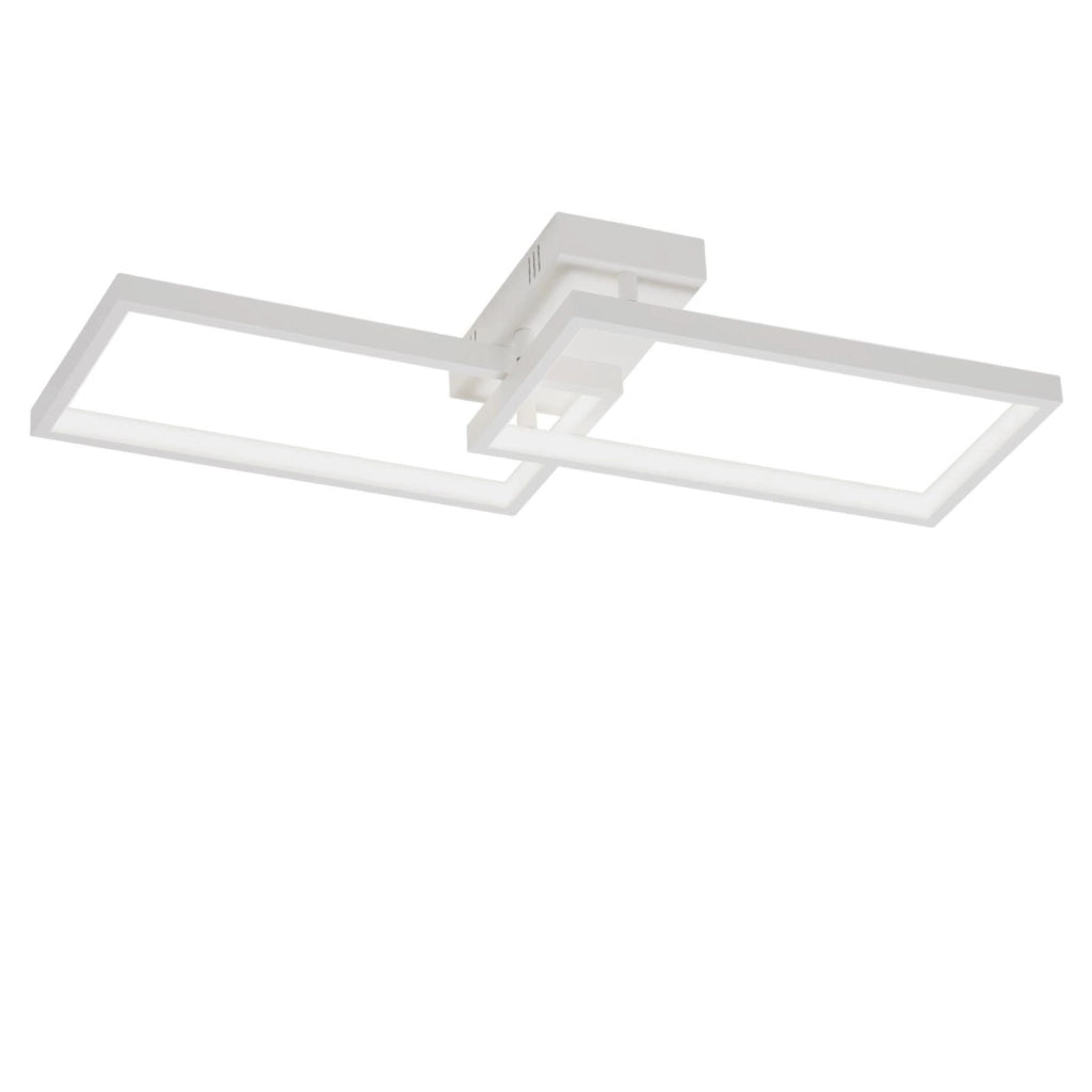 ZMH Lampada da soffitto LED moderna metallo telecomando 2 luci per camera letto