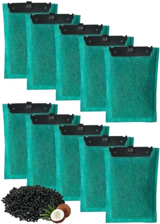 10 x Filtro a sabbia per acquario - Adatto per Filtro Repto Medium Filtro - con carbone attivo e zeolite