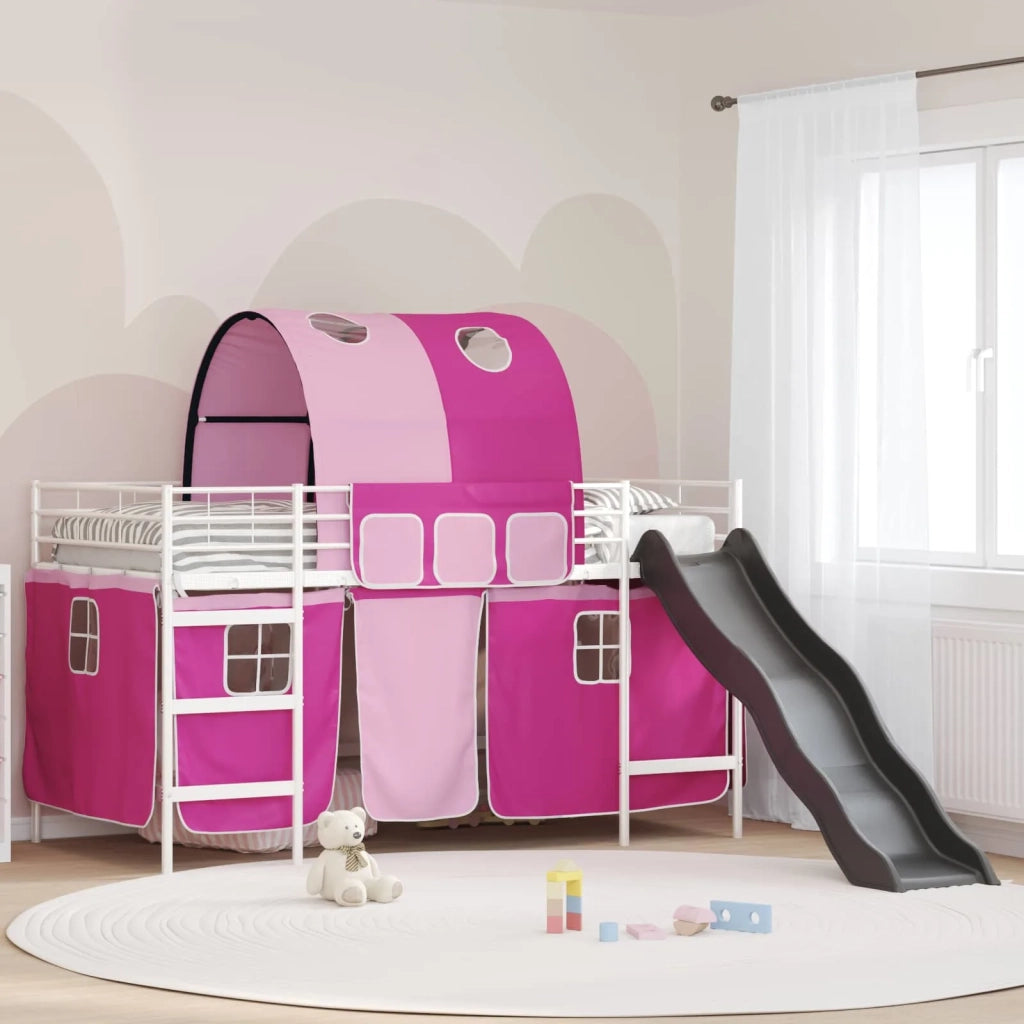 Struttura del letto loft per bambini Bianco e Rosa 80 x 200 cm 42020865