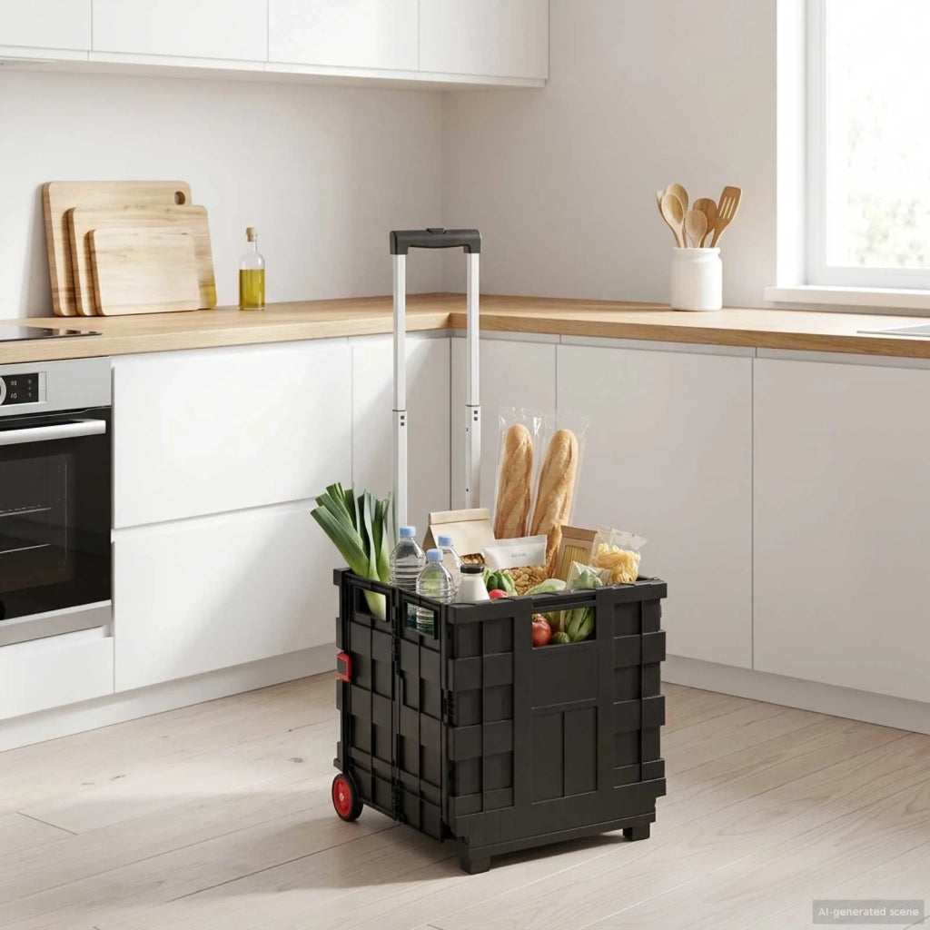 Carrello Nero e Rosso 35 x 39 x 92 cm PP ed elastomero 42033393