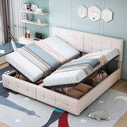letto imbottito velluto beige 180 x 200 cm