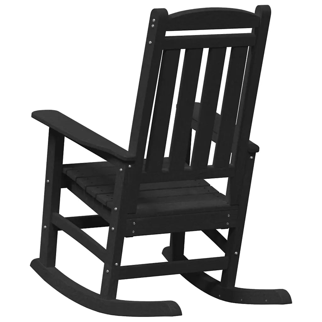 Sedia a dondolo da giardino Nero 92 x 70 x 108cm HDPE 42006615