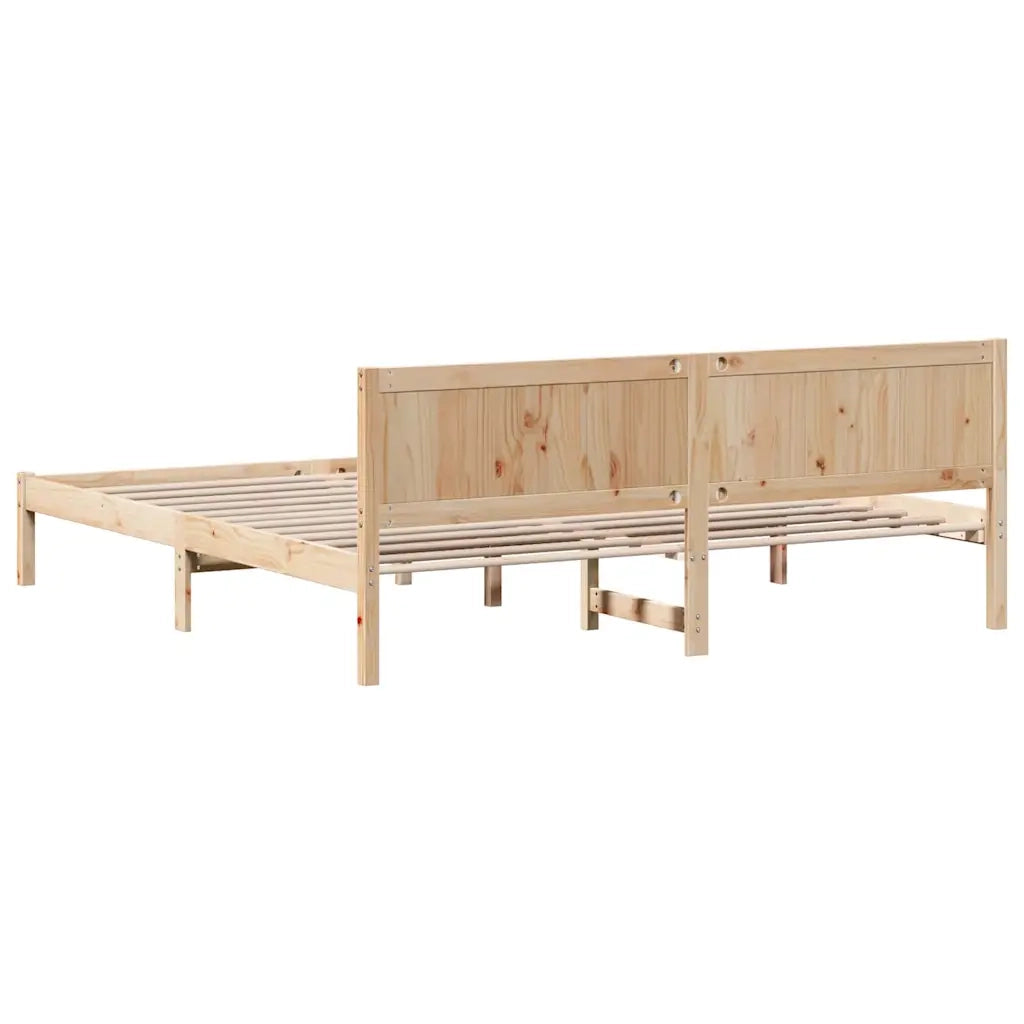 Letto matrimoniale | Letto per adulti | Struttura del letto Marrone 180 x 200 cm Legno massello di pino