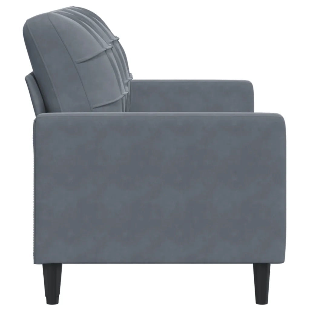 Divano a 2 Posti-Sofa 2 Posti grigio scuro140 cm in Velluto 213572