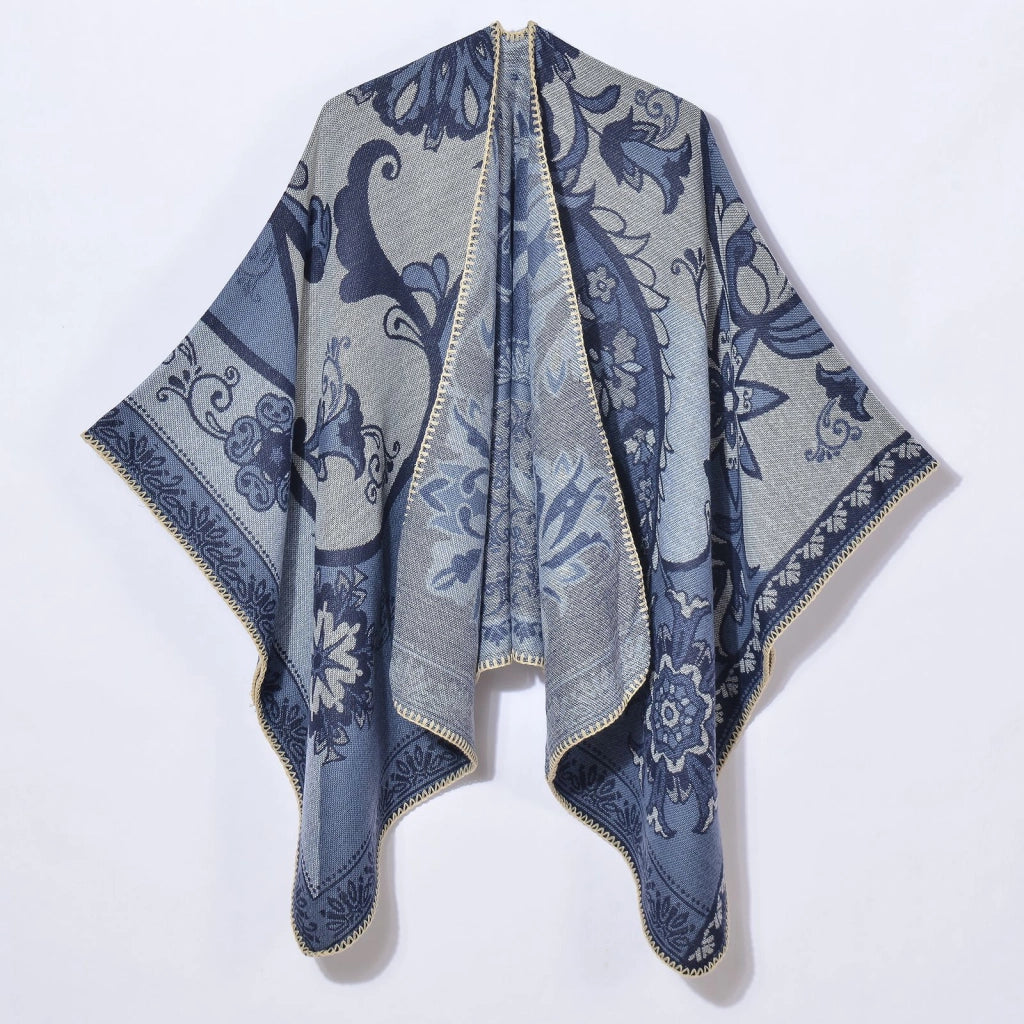 Nuovo scialle da donna in jacquard con spacco in stile retr¨°