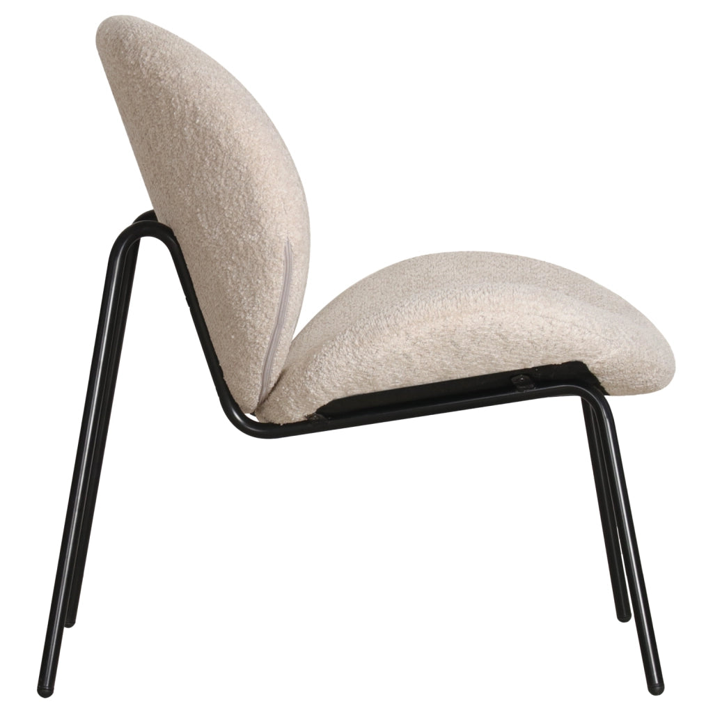 Poltrona SACHA in tessuto screziato beige