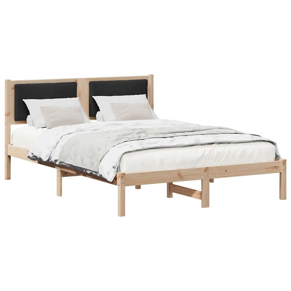 Letto matrimoniale | Letto per adulti | Struttura del letto Nero 160 x 200 cm Pino massello