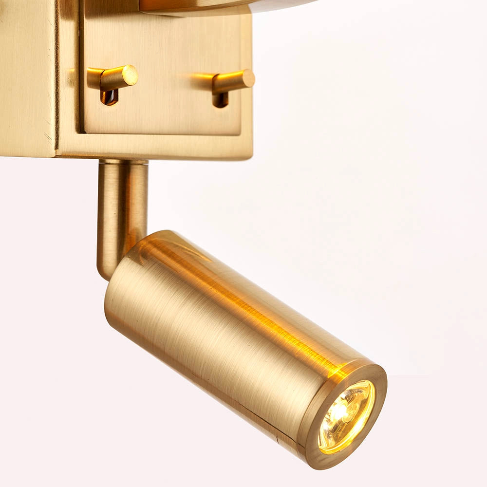 Applique lettura Harvey Endon oro satinato E14+LED 3W