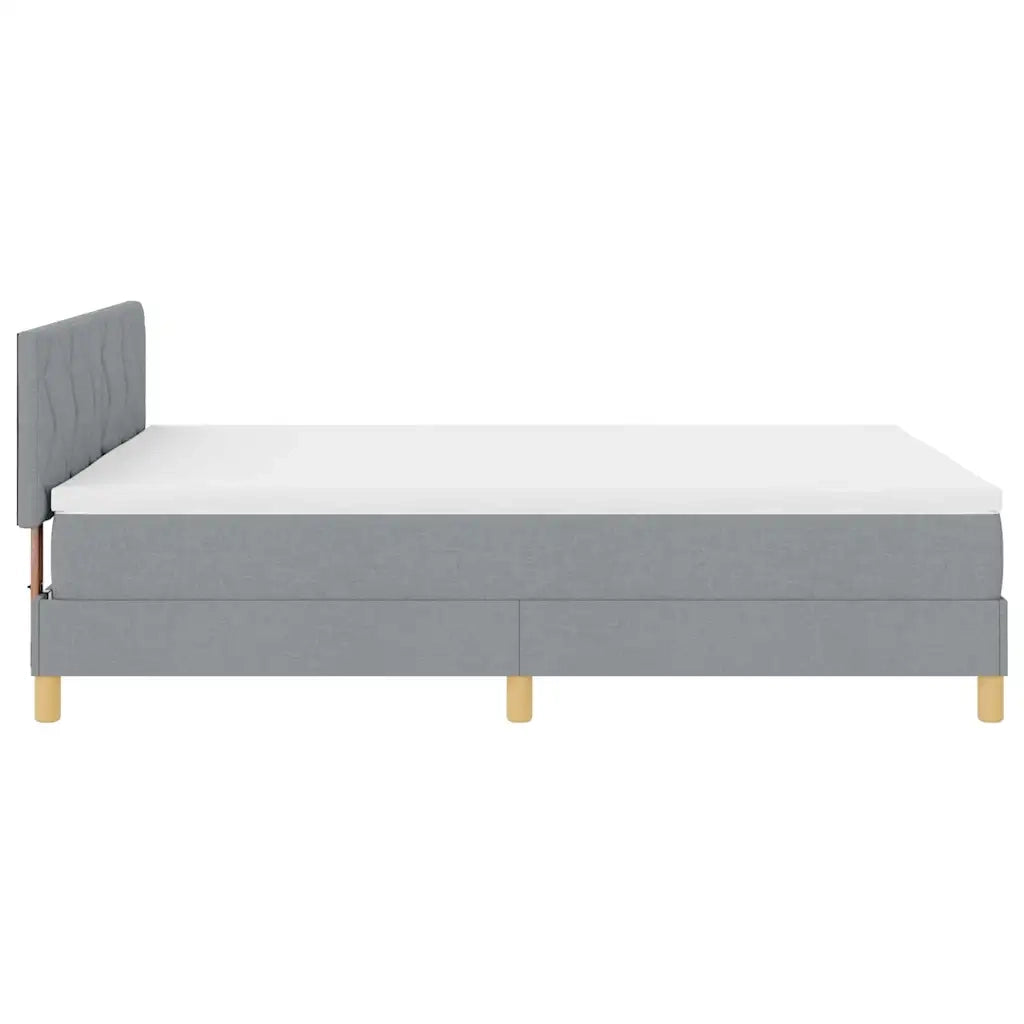 Letto a Sorgente LED con led Grigio chiaro 140 x 200 cm Tessuto 3342520