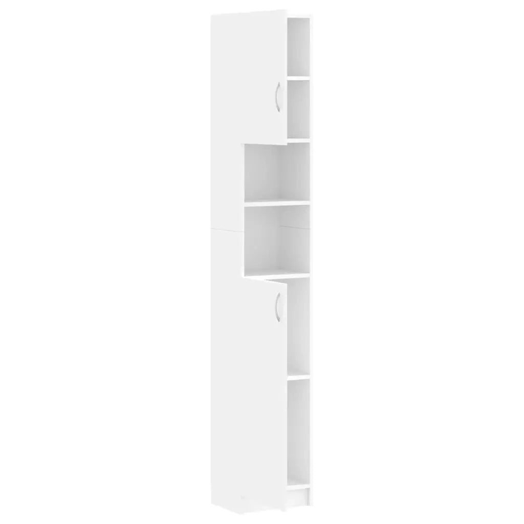 Armadio da Bagno | Mobile da Bagno Bianco 32x25,5x190 cm in Legno Ingegnerizzato