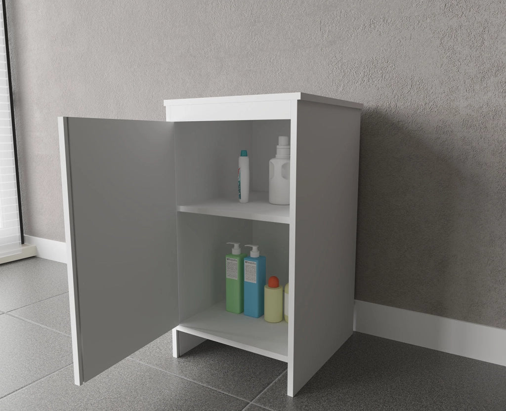 Mobile Lavanderia da Esterno 46,5x49x84 cm in PVC Bianco