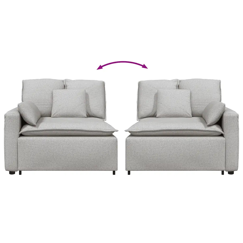Modulo Terminale Bracciolo Divano Modulare con Cuscini-Sofa Modulare-Divanetto 100 cm 873490