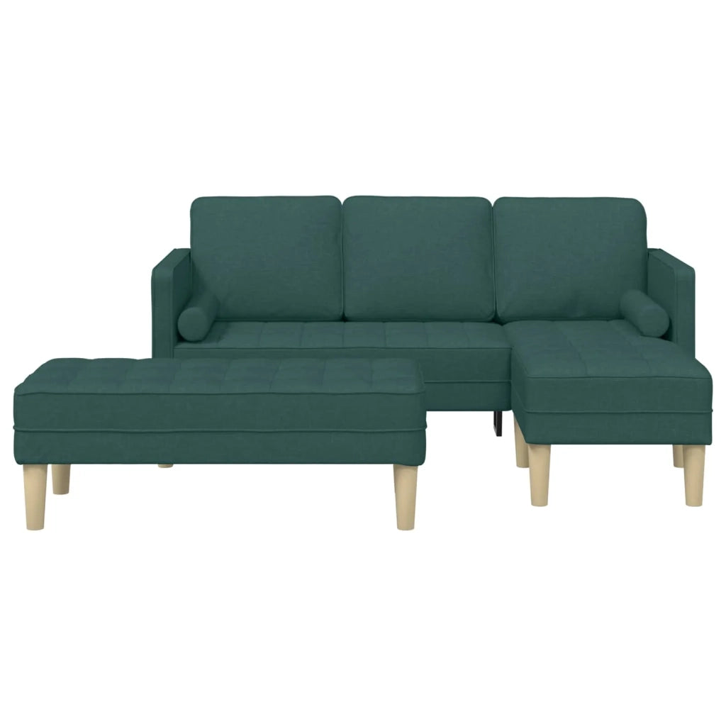 Set di divani 2 pz Verde Scuro Poliestere 3329256