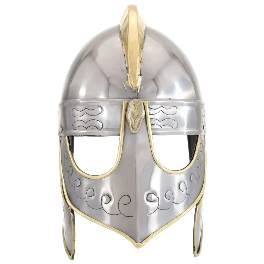 Elmo Beowulf Antico Replica LARP Argento in Acciaio cod mxl 61245