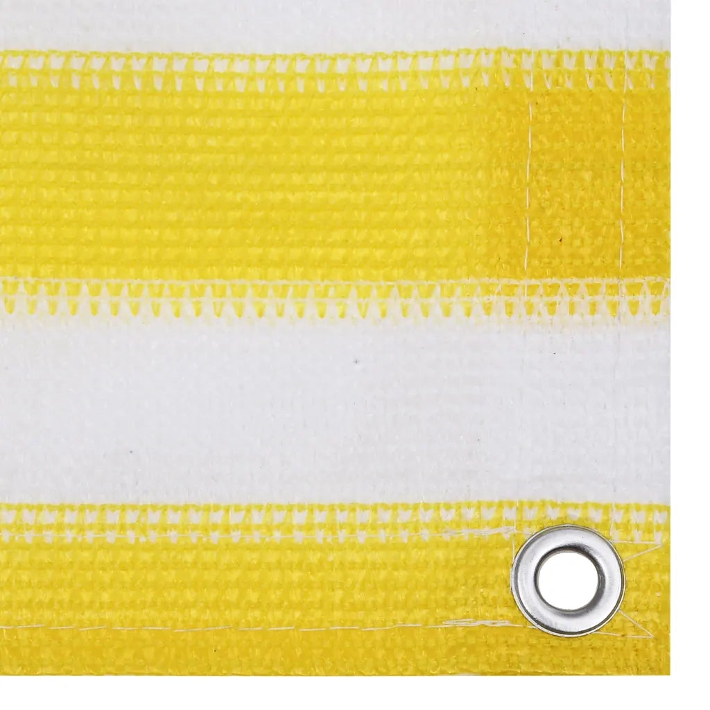 Paravento da Balcone Giallo e Bianco 120x500 cm in HDPE 310882