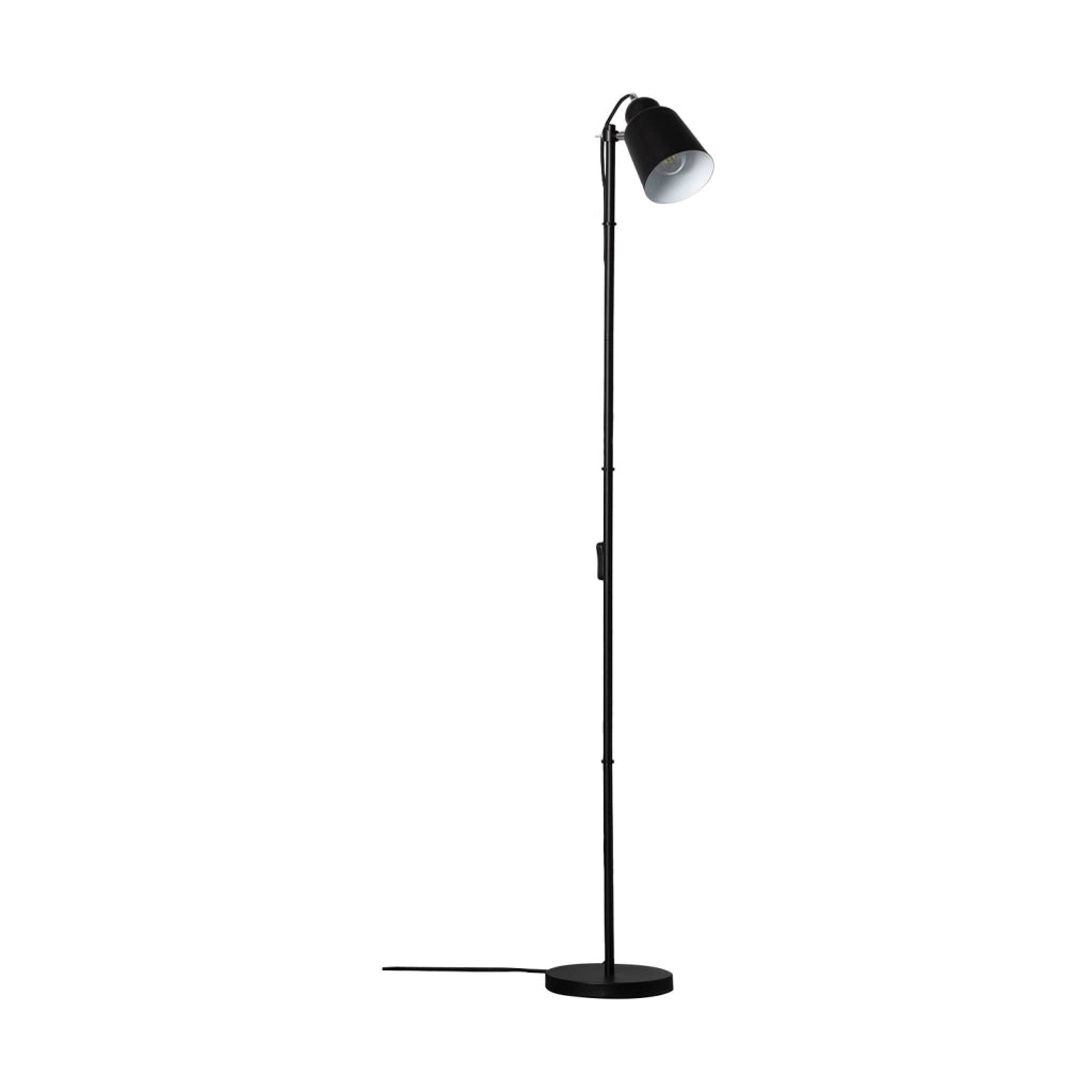 Lampada da terra per interni in metallo, 145cm, nero