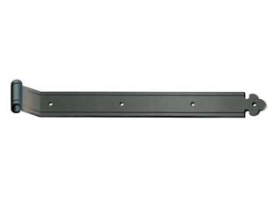 BANDELLE DRITTE CON ZANCA A FILO- - mm.400x35 - in ferro verniciato nero - 6 pezzi DIDIEFFE