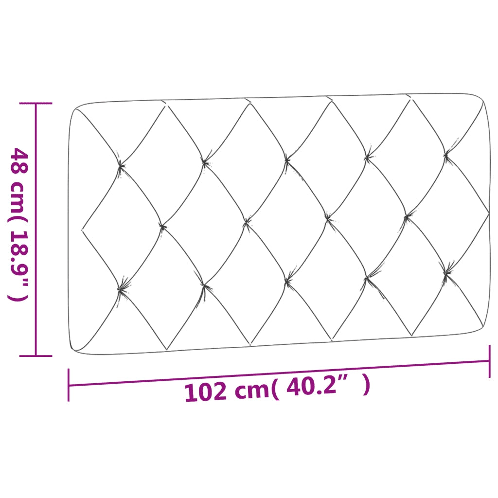 Cuscino testiera Grigio Chiaro 100 cm in Velluto 3207722