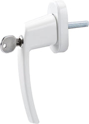 Maniglia per finestra - sicurezza finestra con chiusura - 2 pezzi - bianco - metallo