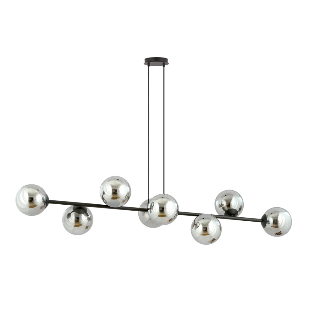 Lampadario Emibig Rossi nero/grafite 8xE14 vetro metallo