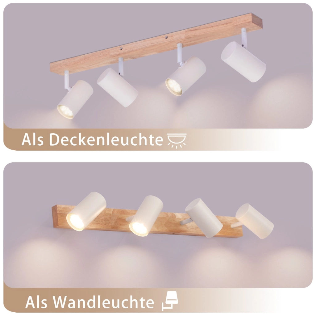 ZMH Faretto da soffitto bianchi 4 fiamme per corridoio camera letto