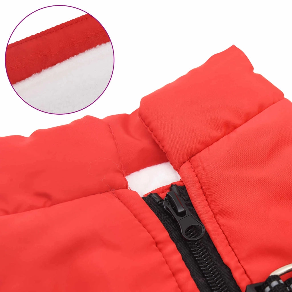 Cappotto per Cani Rosso L36 Pile e Poliestere CFW9347648
